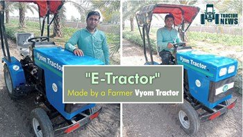 "Vyom" is an e-tractor, that only cost 15rs to run for an hour    