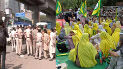 Security Tightened as Khap Panchayat March Towards Jantar Mantar, Farmers Stopped at Tikri Border