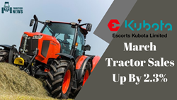 Tractor Sales Report: Escorts Kubota March Tractor Sales Up By 2.3%