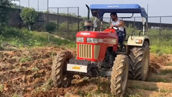 WATCH: Returns To Being Farmer Again, MS Dhoni Drives Tractor On The Field 