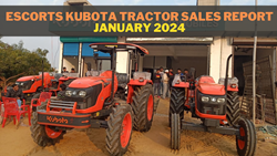 Escorts Kubota Tractor Sales Report January 2024: Tractor Sales Witness Decline Due to Less Demand