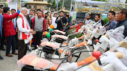 Advancing Agriculture: Arunachal Governor KT Parnaik Distributes Farm Machineries at Kisan Mela