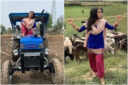 Sara Ali Khan drives a tractor, shares BTS pictures from 'Atrangi Re' sets