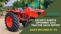 Escorts Kubota Reports 11% Drop in Tractor Sales for September 2023 Amidst Various Challenges