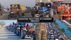 Farmers Modify Tractors with Hydraulic Tools and Unique Trailers Ahead of Protest: Farmers' Protest