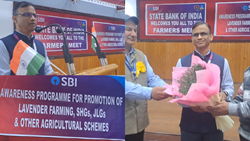 SBI Organizes Farmer’s Meet to Empower Lavender Cultivators in J&K