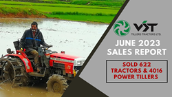 VST Tillers Tractors June 2023 Sales Report- 622 Tractors & 4016 Power Tillers Sold 