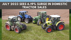 July 2023 Sees 6.19% Surge in Domestic Tractor Sales with 58,628 Units Sold