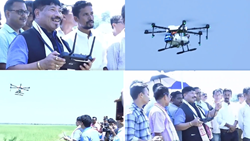 Assam Agriculture Minister Atul Bora Inaugurates Drone Technology Demonstration in Agriculture: VIDEO