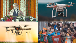 300 Agri Drones Deployed For PM Modi's Viksit Bharat Sankalp Yatra Across Four States