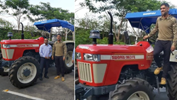 Cricket Legend MS Dhoni Proudly Endorses Swaraj Tractors