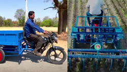 Innovative Mini Tractor Built from Modified Motorcycle Goes Viral on Social Media: Video