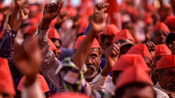 Farmers Protest in Odisha Demanding Release of Pradhan Mantri Fasal Bima Yojana Benefits